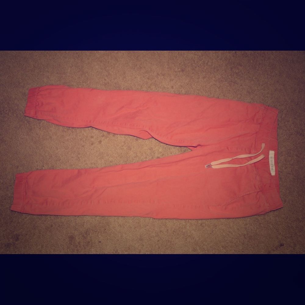 Peach colored joggers